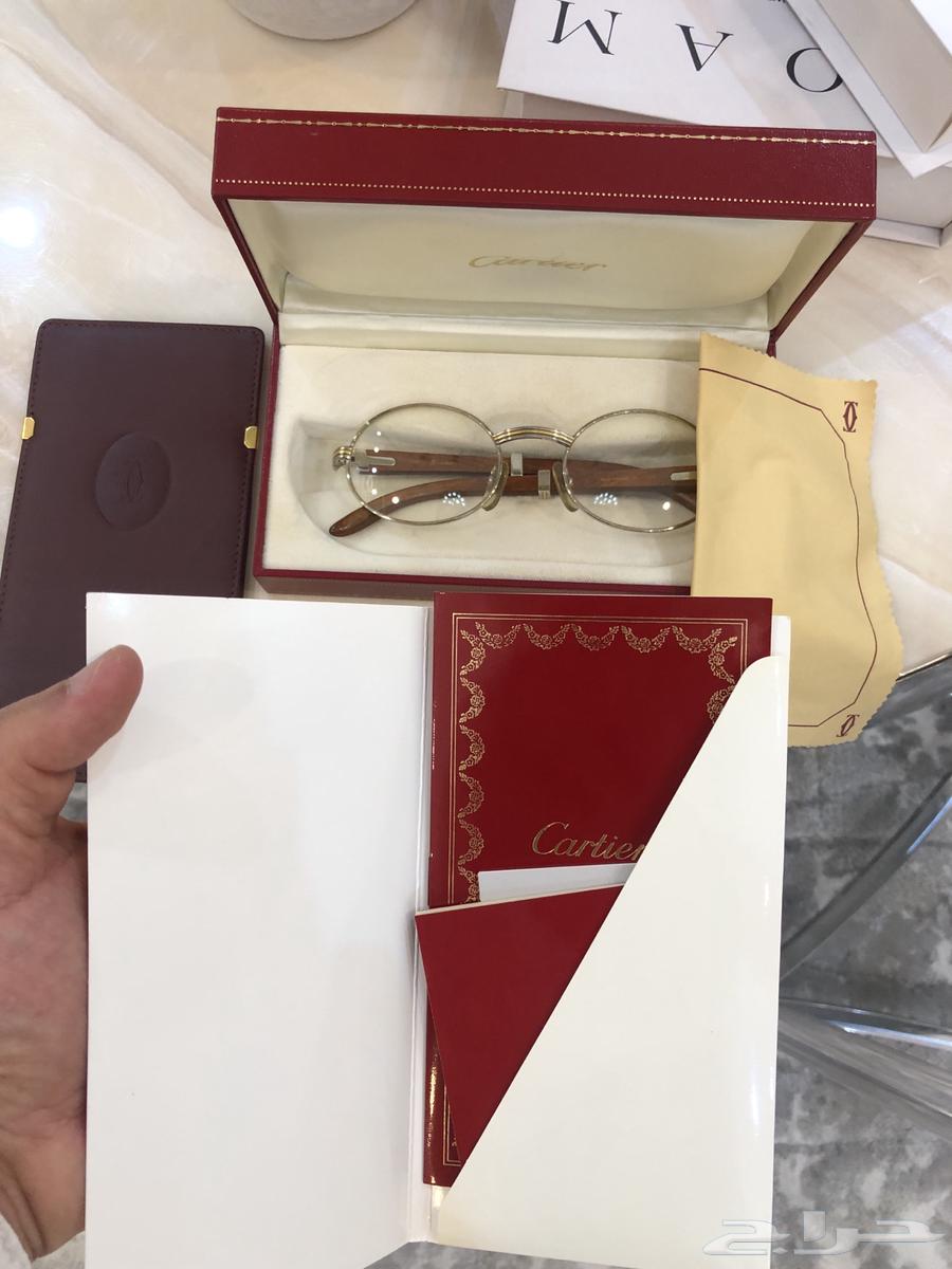 نظارة كارتيه جيفرني فنتج نادرة خشب طلاء بلاتين اصلية64448023910659111