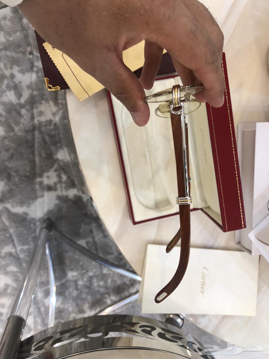 نظارة كارتيه جيفرني فنتج نادرة خشب طلاء بلاتين اصلية64448023910659113