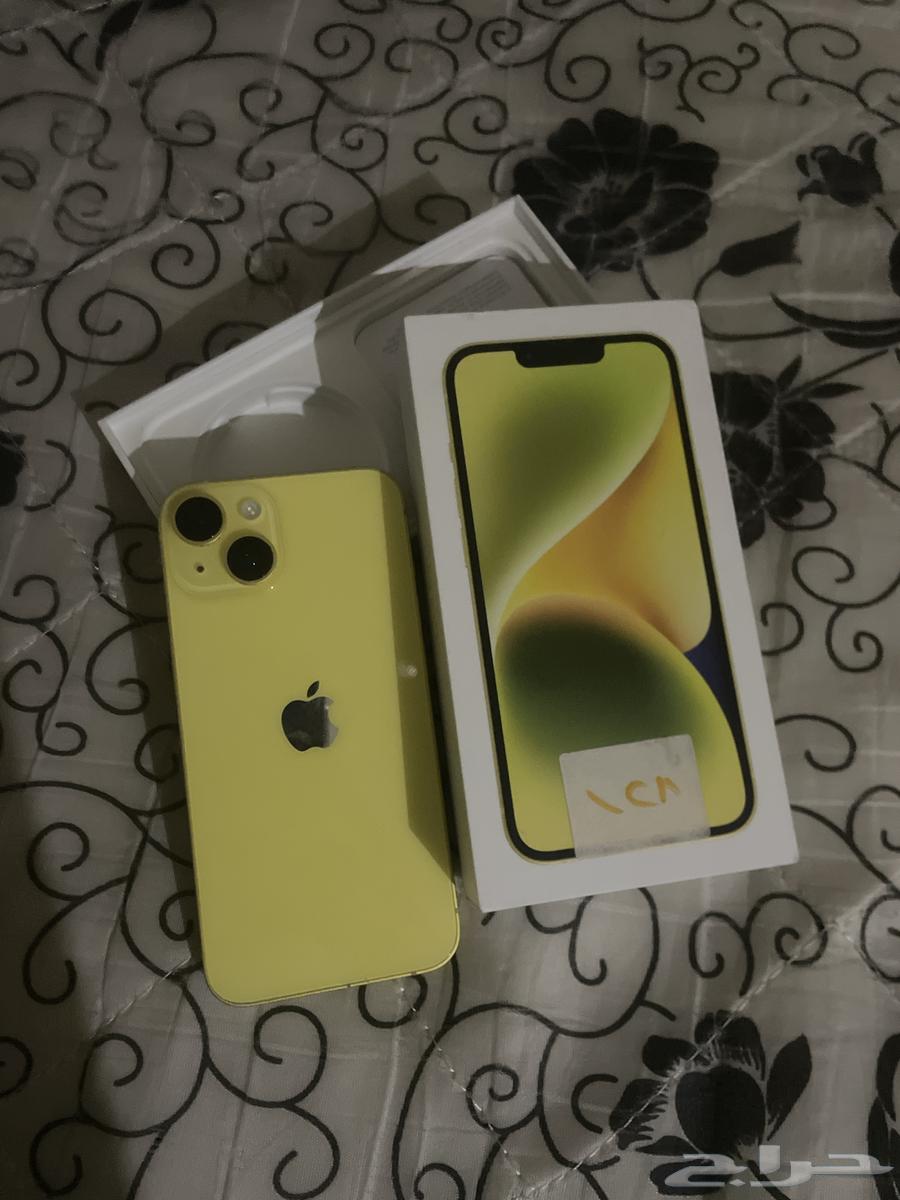 ايفون 14 العادي ألون اصفر 128GB64446589944963110