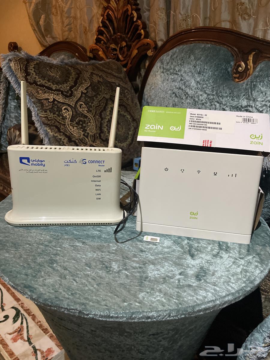 عدد 2 راوتر موبايلي و زين64447957654147110