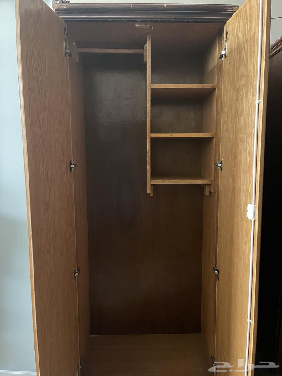 دولاب خشب درفتين   سرير64444485804035111