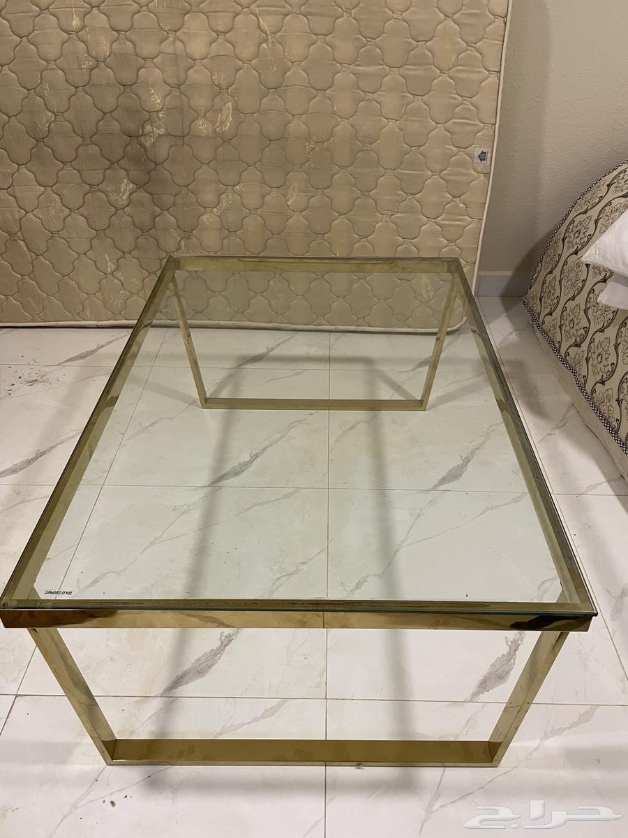 طاولة زجاج ب ايطار ذهبي64445025194114111