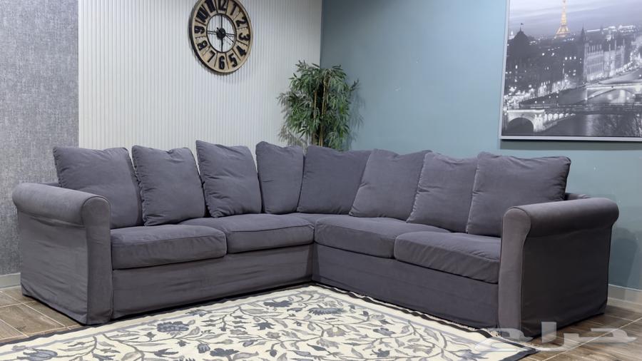 كنب ايكيا زاوية فخم ( مستعمل نظيف )64448833464065110