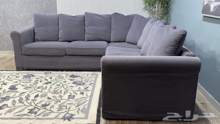 كنب ايكيا زاوية فخم ( مستعمل نظيف )64448833464065112