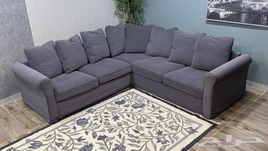 كنب ايكيا زاوية فخم ( مستعمل نظيف )64448833464065111