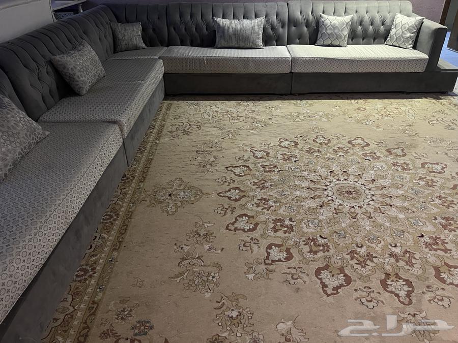 كنب L رمادي   قطعة زل64446962561667110