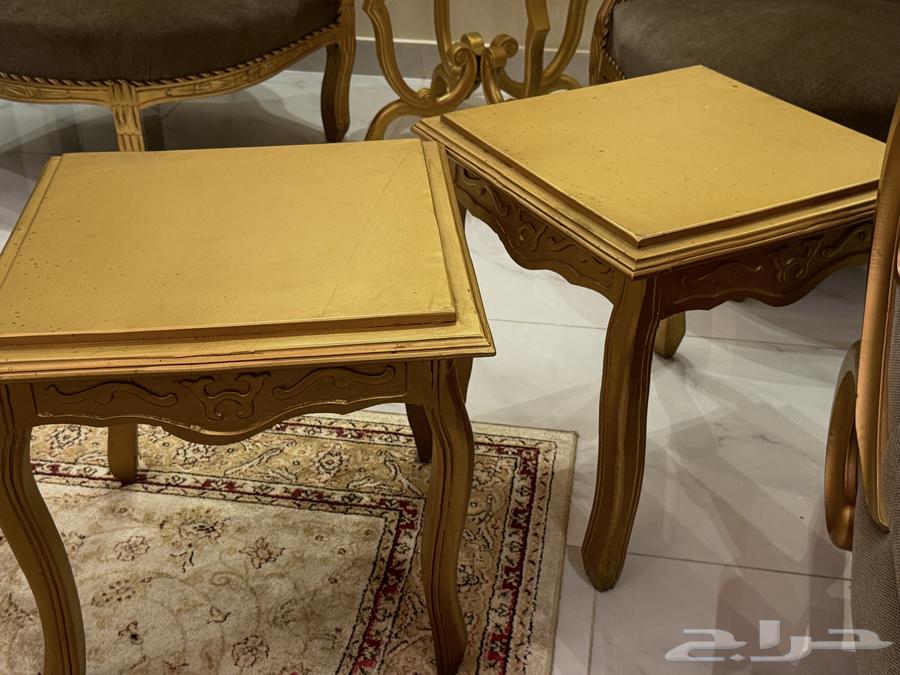 Sofa with curtains set, service tables and dining table for sale64445648600066113