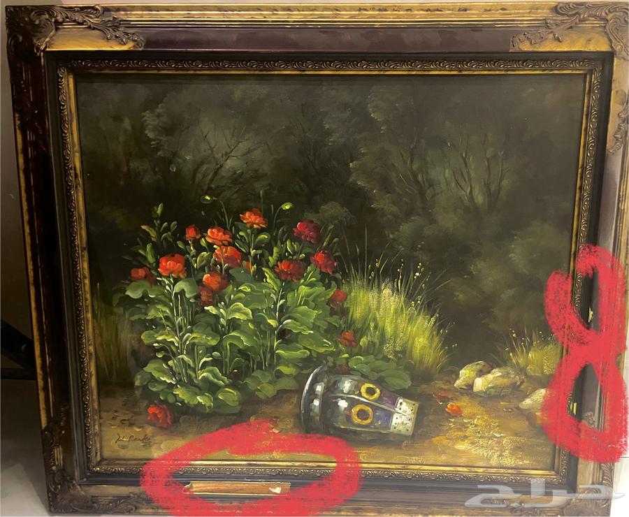 لوحة اوروبيه زيتيه قديمه يدوية نادرة64445811399426112