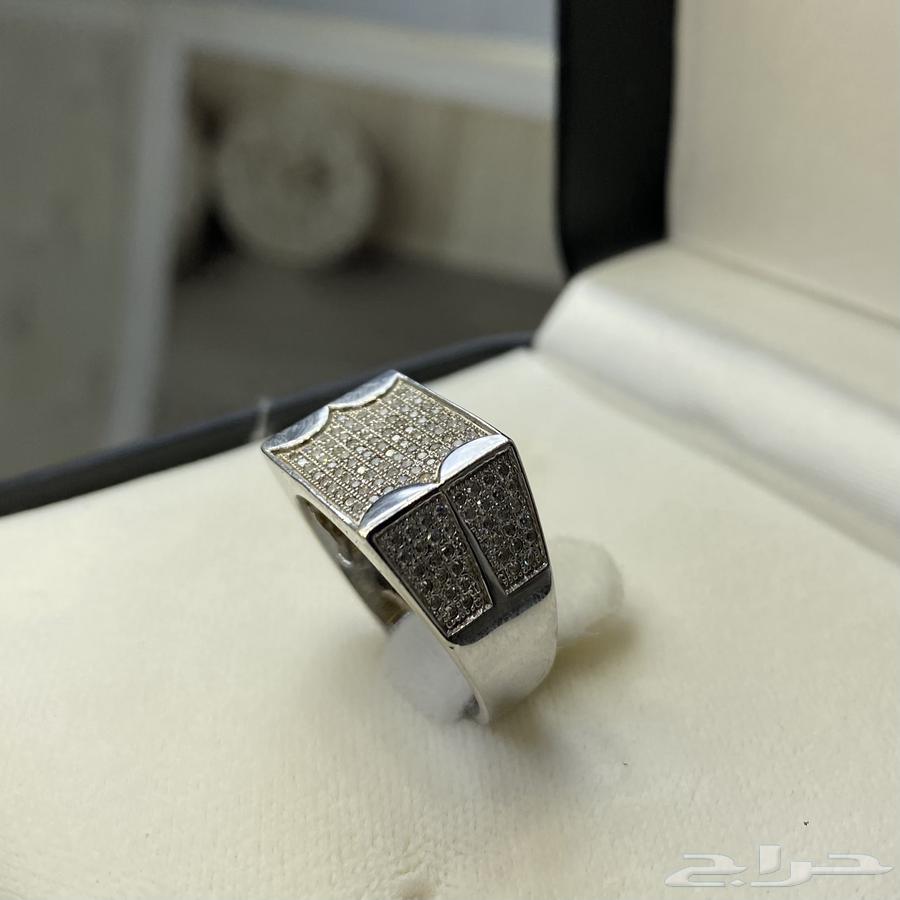 خاتم فضه رجالي راقي عيار 925 إيطالي شبيه الالماس64448994200962113