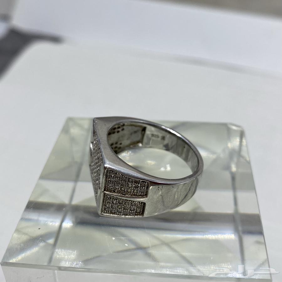 خاتم فضه رجالي راقي عيار 925 إيطالي شبيه الالماس64448994200962112