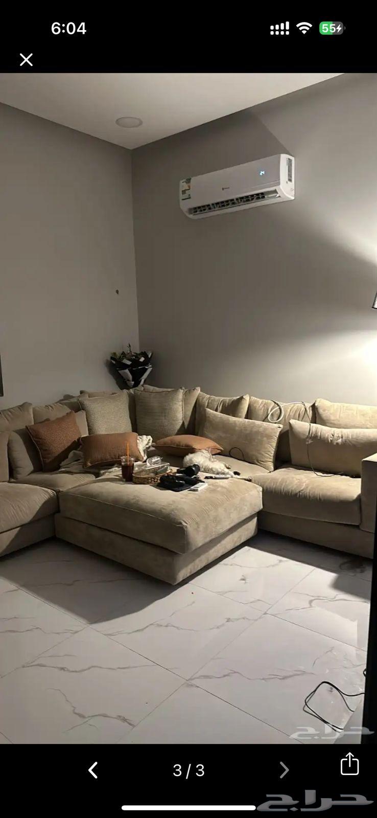 كنب زاويه من أبيات يحتاج فقط تنضيف بسيط مع قطعه إضافيه64448129641219111