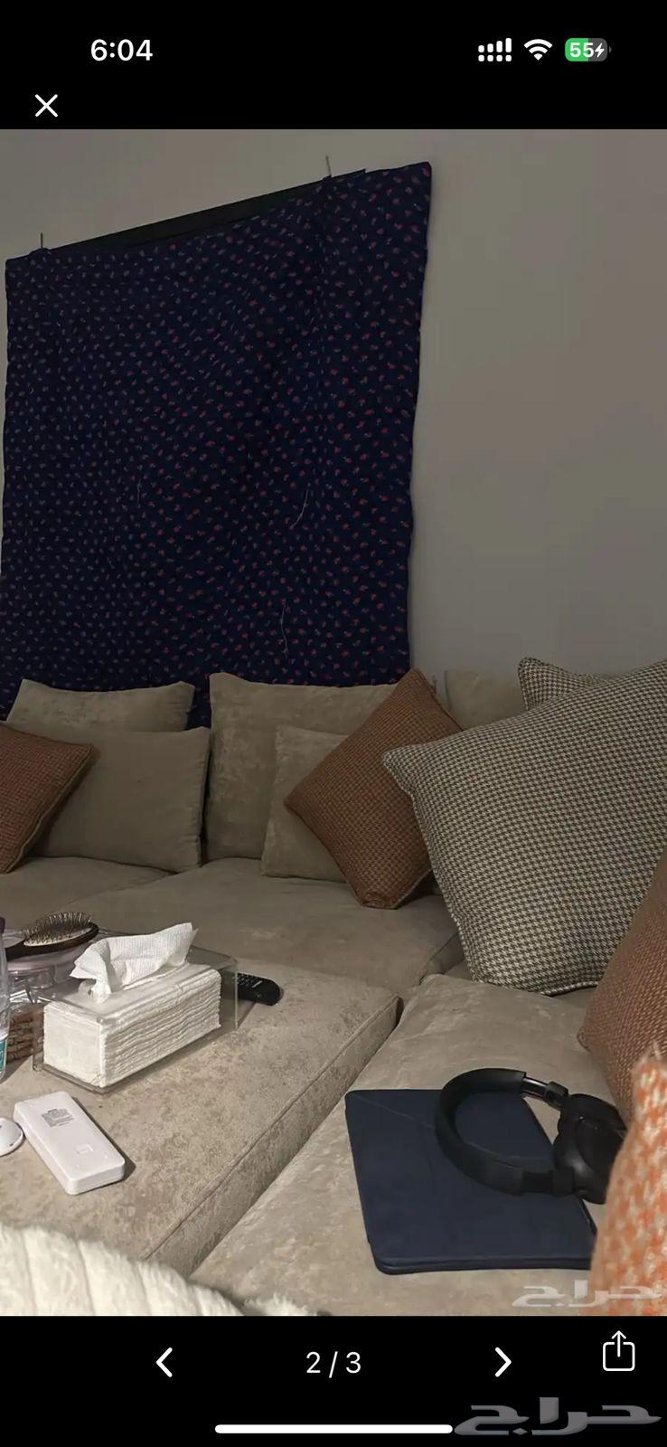 كنب زاويه من أبيات يحتاج فقط تنضيف بسيط مع قطعه إضافيه64448129641219110