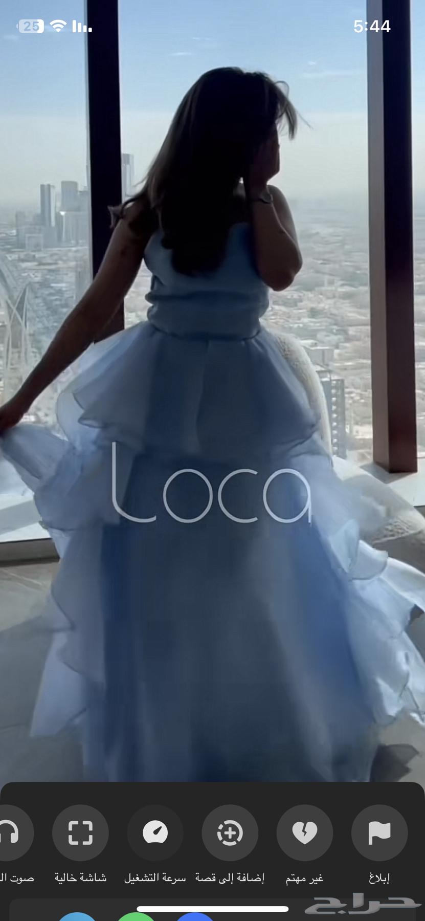 فستان سماوي مستعمل مره وحده مافيه اي قطع64447015792898111