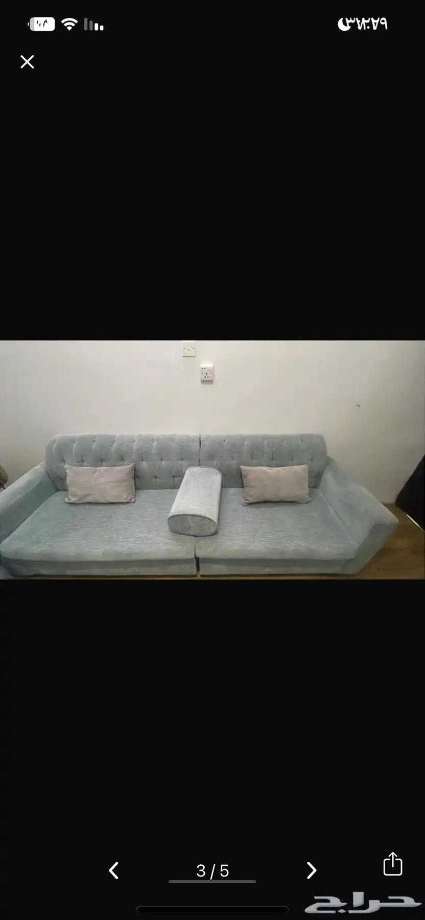 كنب مستعمل شبه نظيف ب 1000 قابل للتفاوض64447771966083114