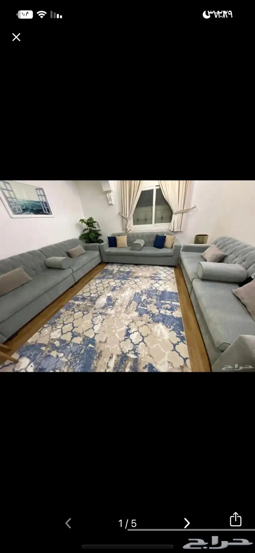 كنب مستعمل شبه نظيف ب 1000 قابل للتفاوض64447771966083112