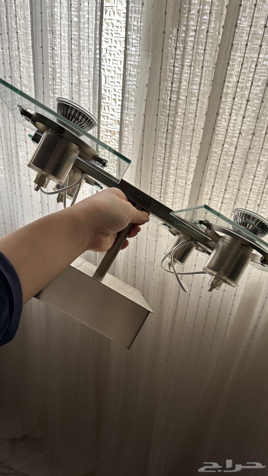 مصباح سقف سبوت لايت من IKEA ستيل مع قزاز64451379082626112