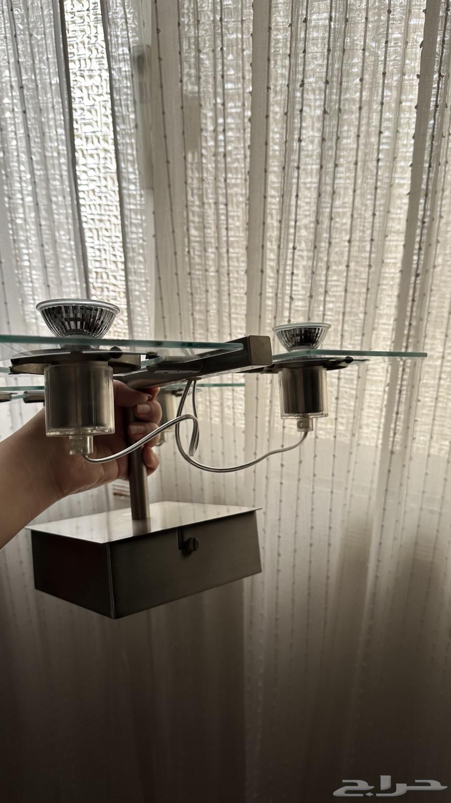 مصباح سقف سبوت لايت من IKEA ستيل مع قزاز64451379082626111