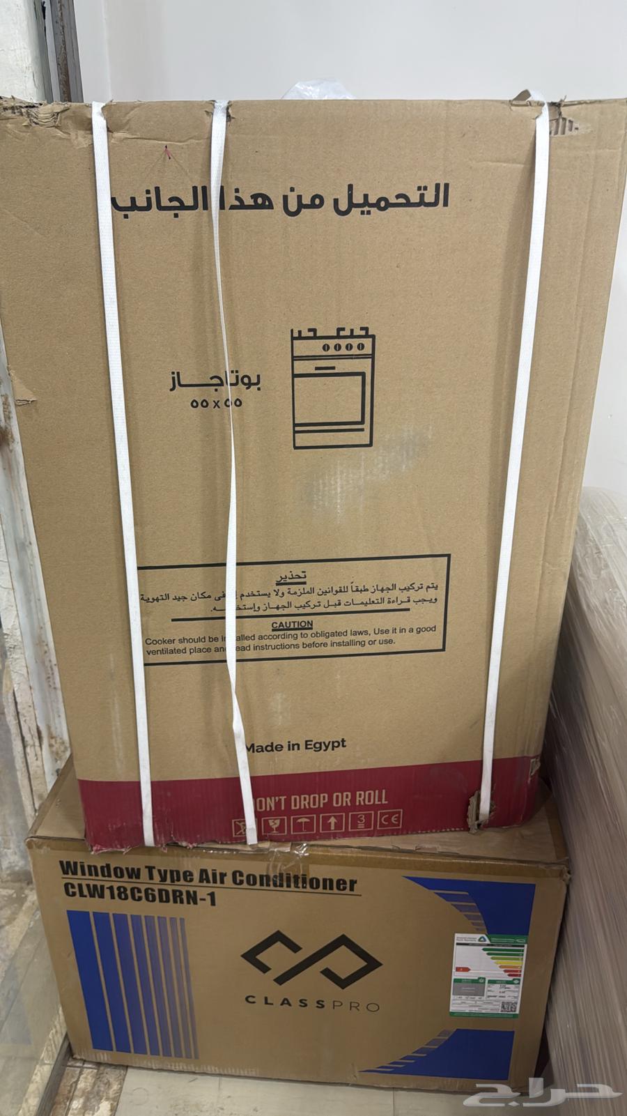 فرن 4عيون جديد للكرتون ومكيف شباك 18جديد64455468098817110