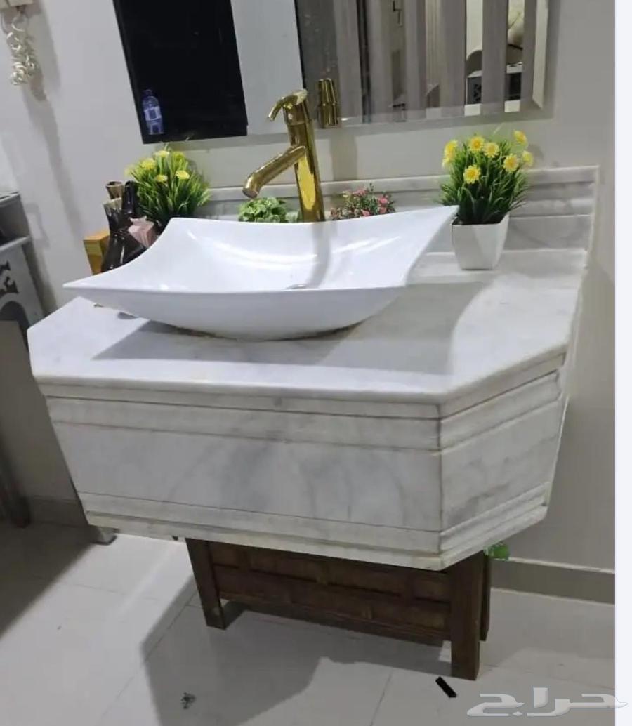 Marble sink with basin and a sofa for sale64454825836931110