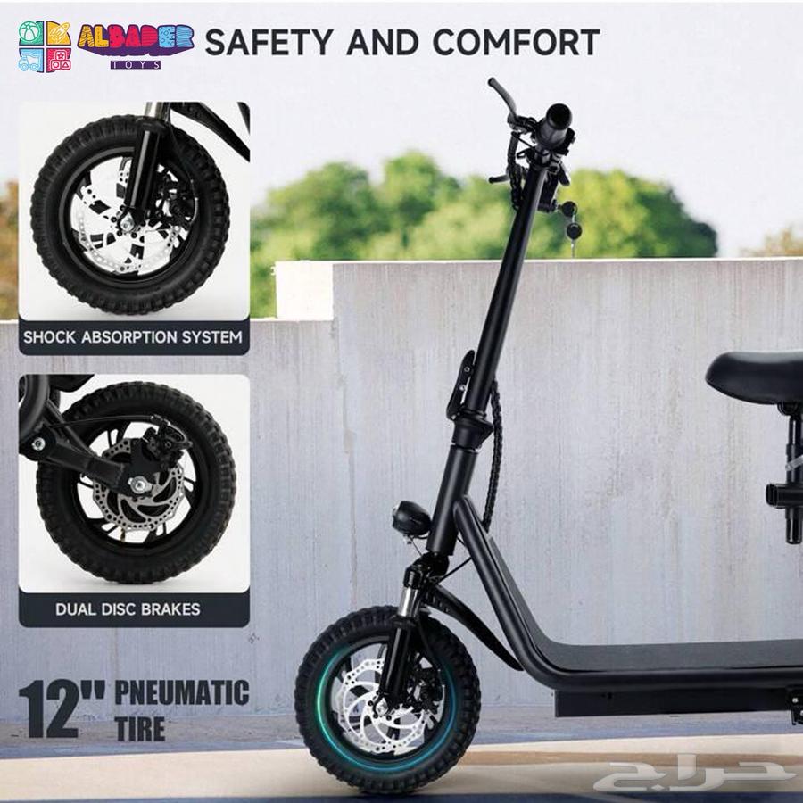 سكوتر كهربائي بتصميم مع سلة خلفية بقوة 500 واط - سكوتر64456968402177112