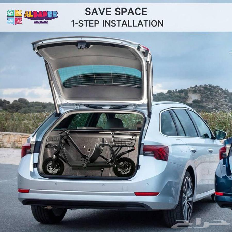 سكوتر كهربائي بتصميم مع سلة خلفية بقوة 500 واط - سكوتر64456968402177114