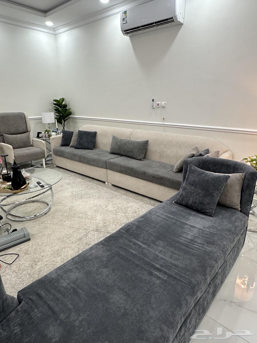 Sofa set, gas oven, floor seating with backrests and curtains64456227090819113