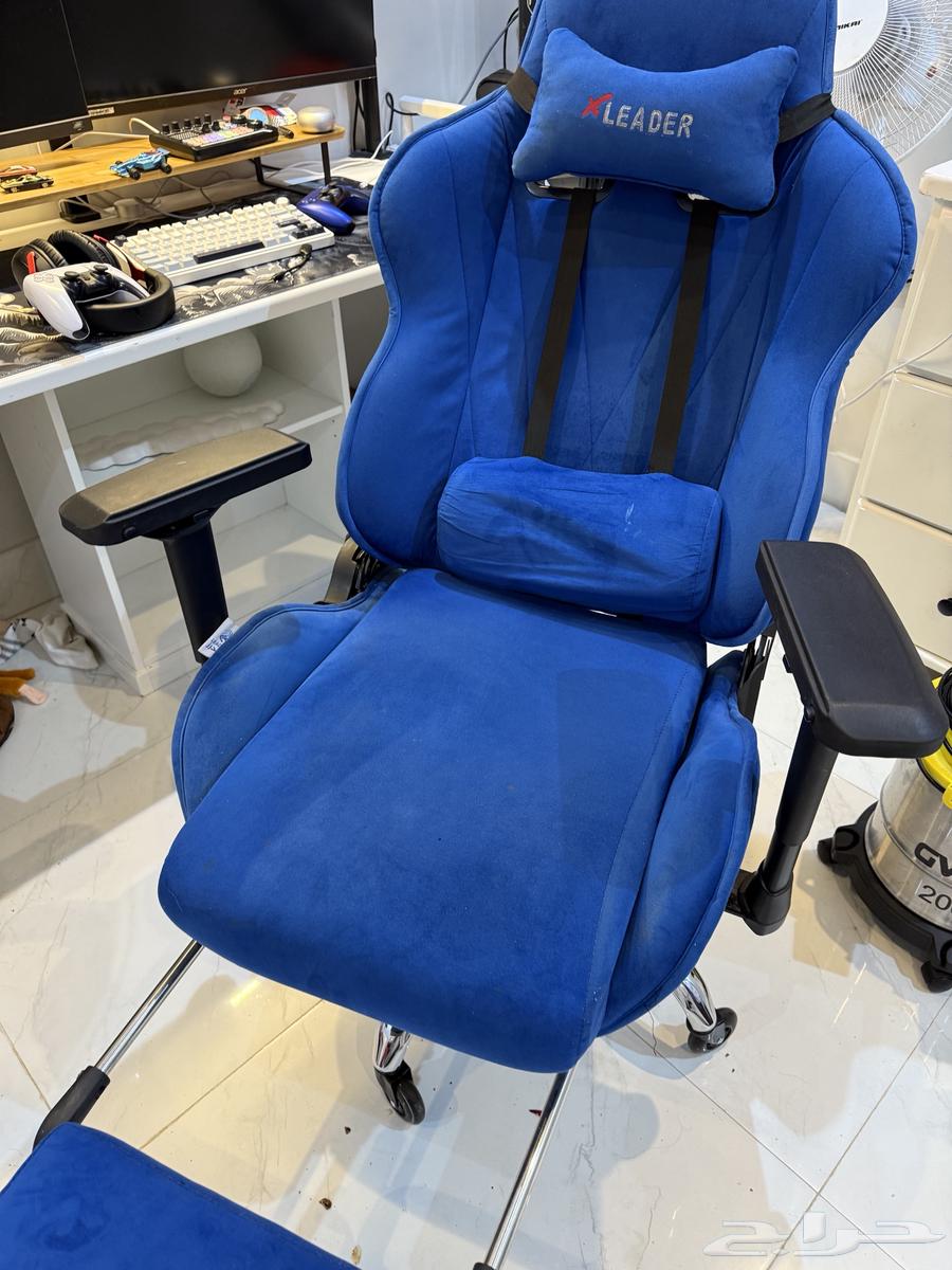 كرسي اكس ليدرز لون ازرق مع مسند قدم64450825140226113