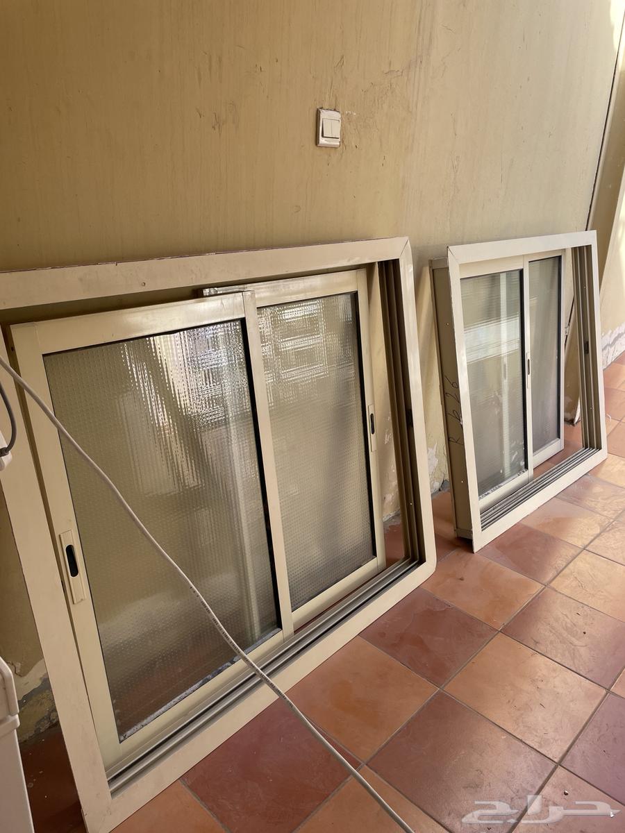 شبابيك المونيوم نظيفه مع الشبك64453792455554112