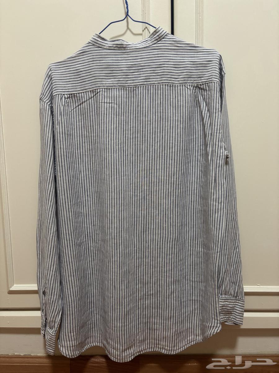 قميص يونيكلو بأكمام طويلة وبنمط الأشرطة64451405975810112