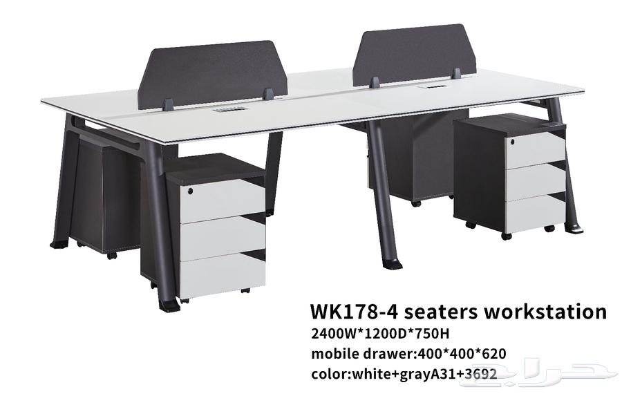 جديد ورك ستيشن ابيض و بارتيشن رباعي و ثنائي متوفر64454618993539111