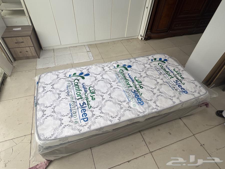 سرير بوكس جديد للبيع قيمه السرير بالمرتبه و اللحاف 33064454413916801110