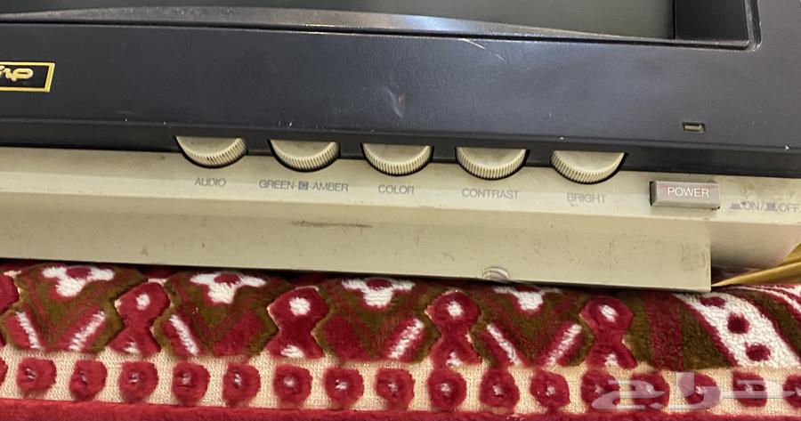 Computer screen. Old rock decoration64451029394947111