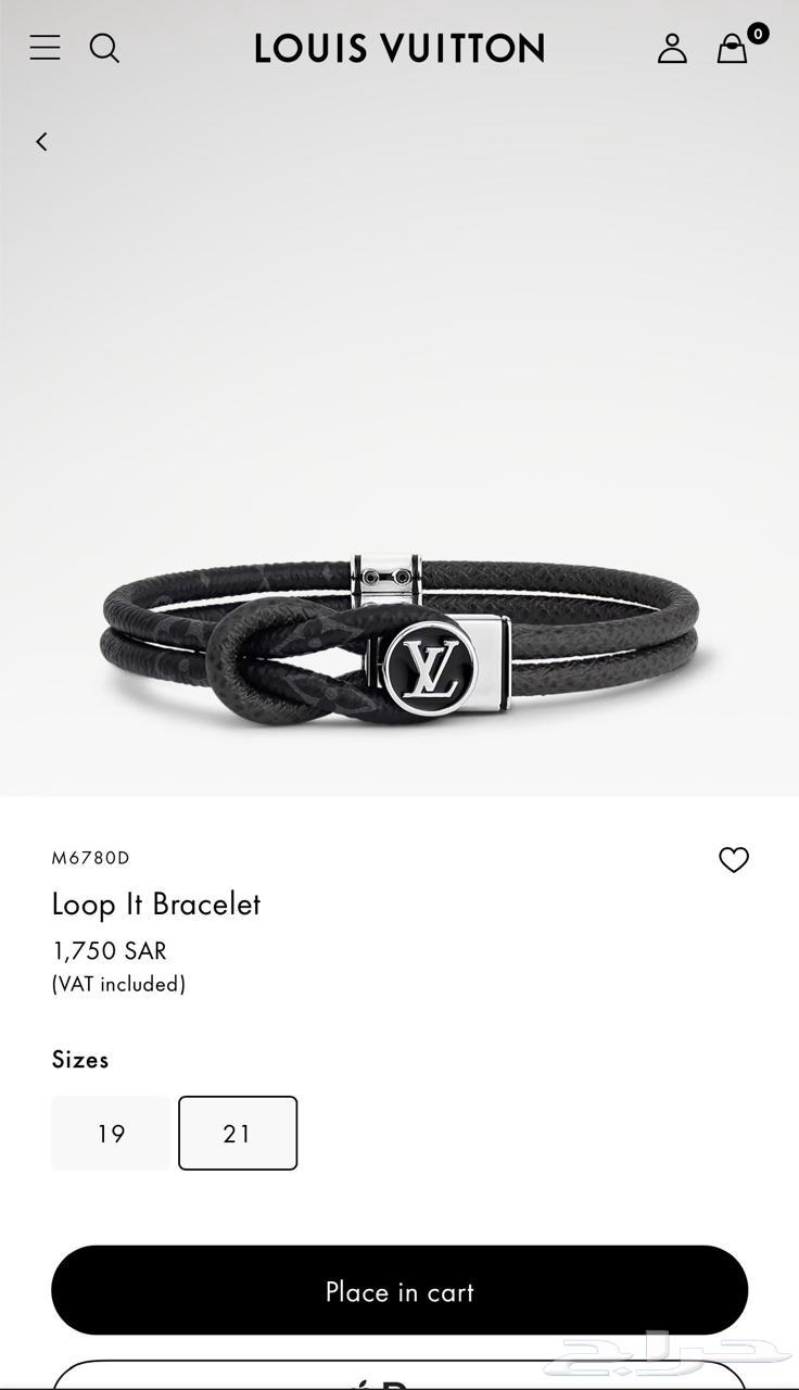 للبيع سوارة LV رجالية اصلية64455700360323114