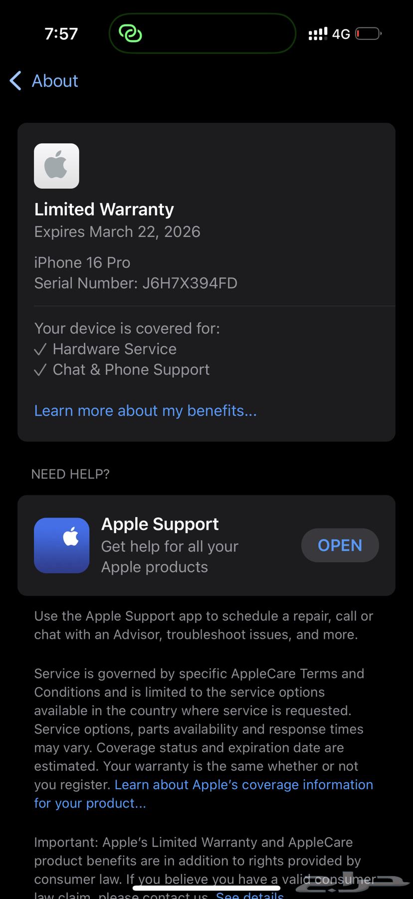 جوال ايفون 16 برو مستعمل  ذاكره 256 لون اسود تيتانيوم64455536051585111
