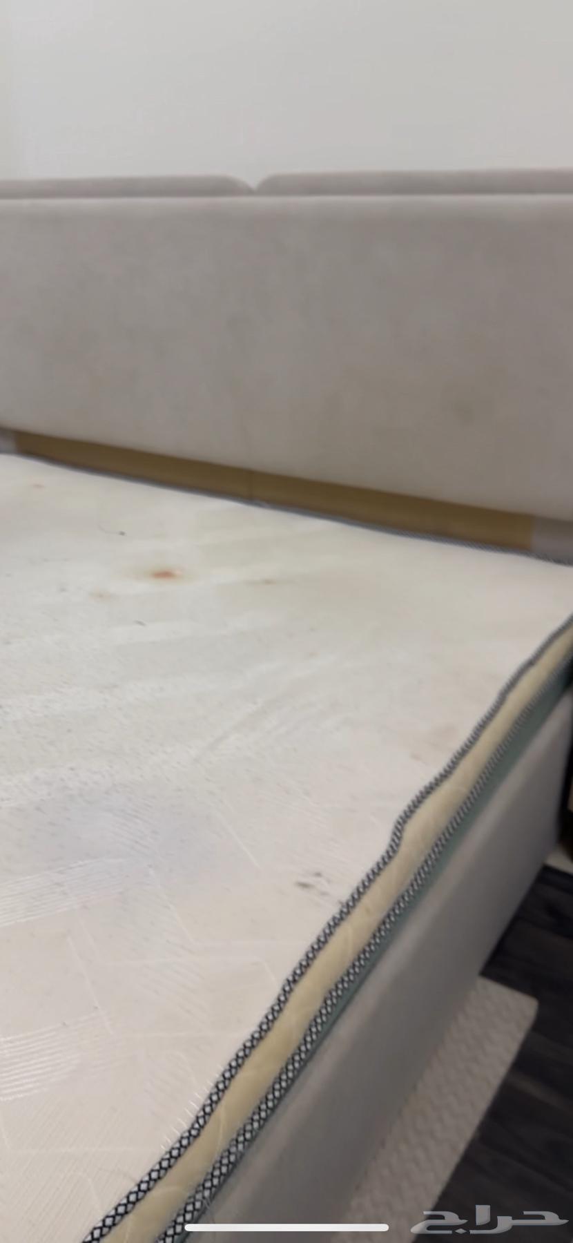 A complete bedroom set, one year old with no scratches, priced at 350064452888748291112