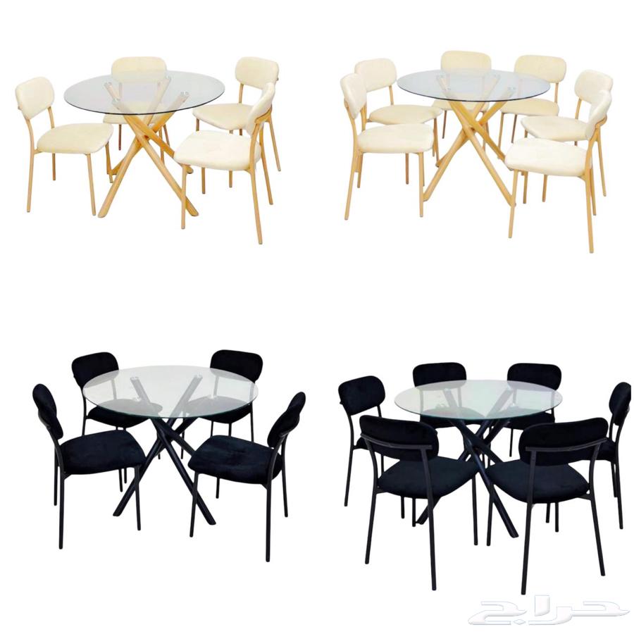 Glass dining table with 4 or 6 chairs64453751415553111