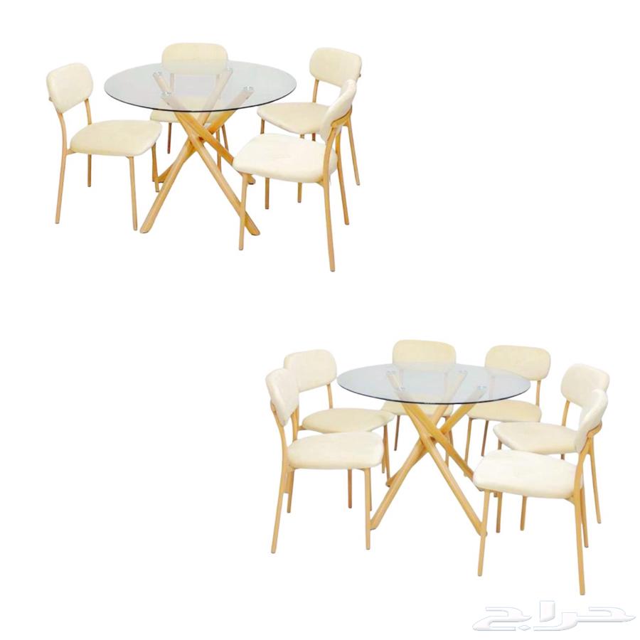 Glass dining table with 4 or 6 chairs64453751415553113