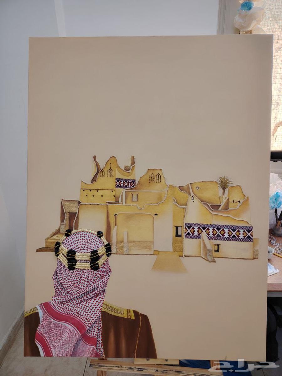 لوحة (مجد) لوحة فنية رسم يدوي64453270468097110