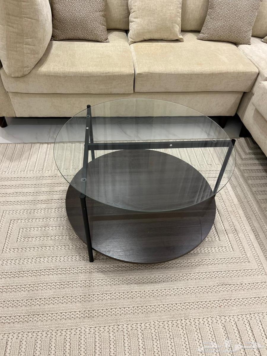 كنب مع طاوله خدمة وسجاد وطاولة تلفاز64449770374659114