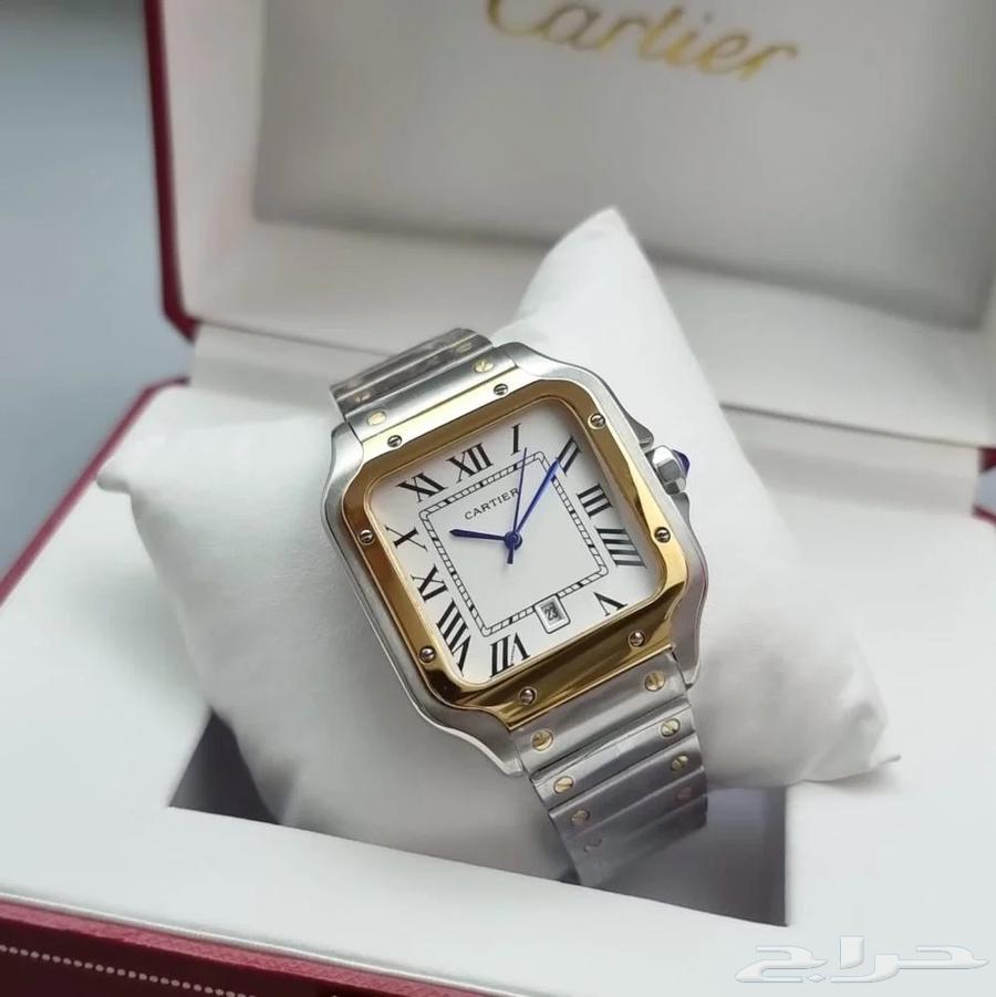 ساعة كارتيية سانتوس رجالية درجة اولي متوفرة الحين بأرخص سعر64451499356161111
