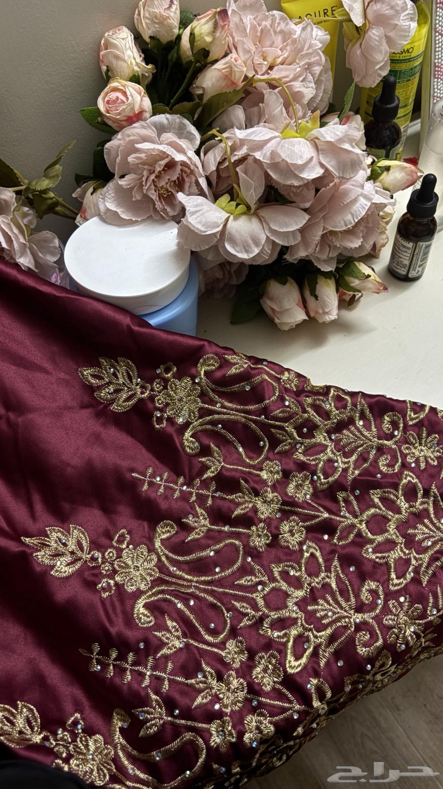 فستان برغندي تطريز هندي64462225830915111