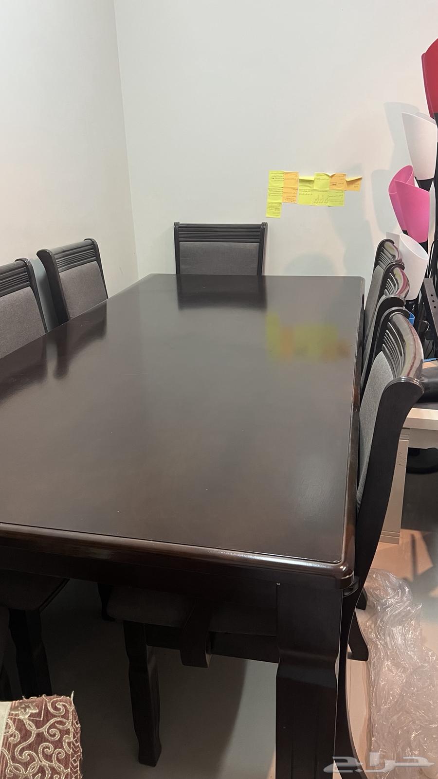 Used dining table with 8 chairs64458540976257110