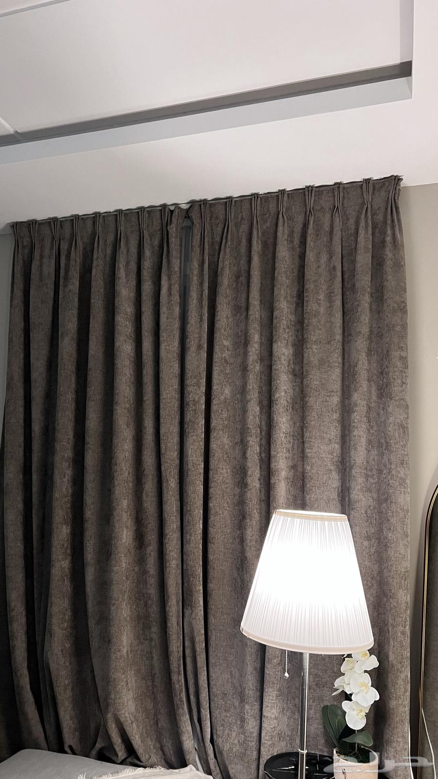 ستاير قماش مخمل خفيف  قطعتين قماش ومخمل معتم64462403560321113