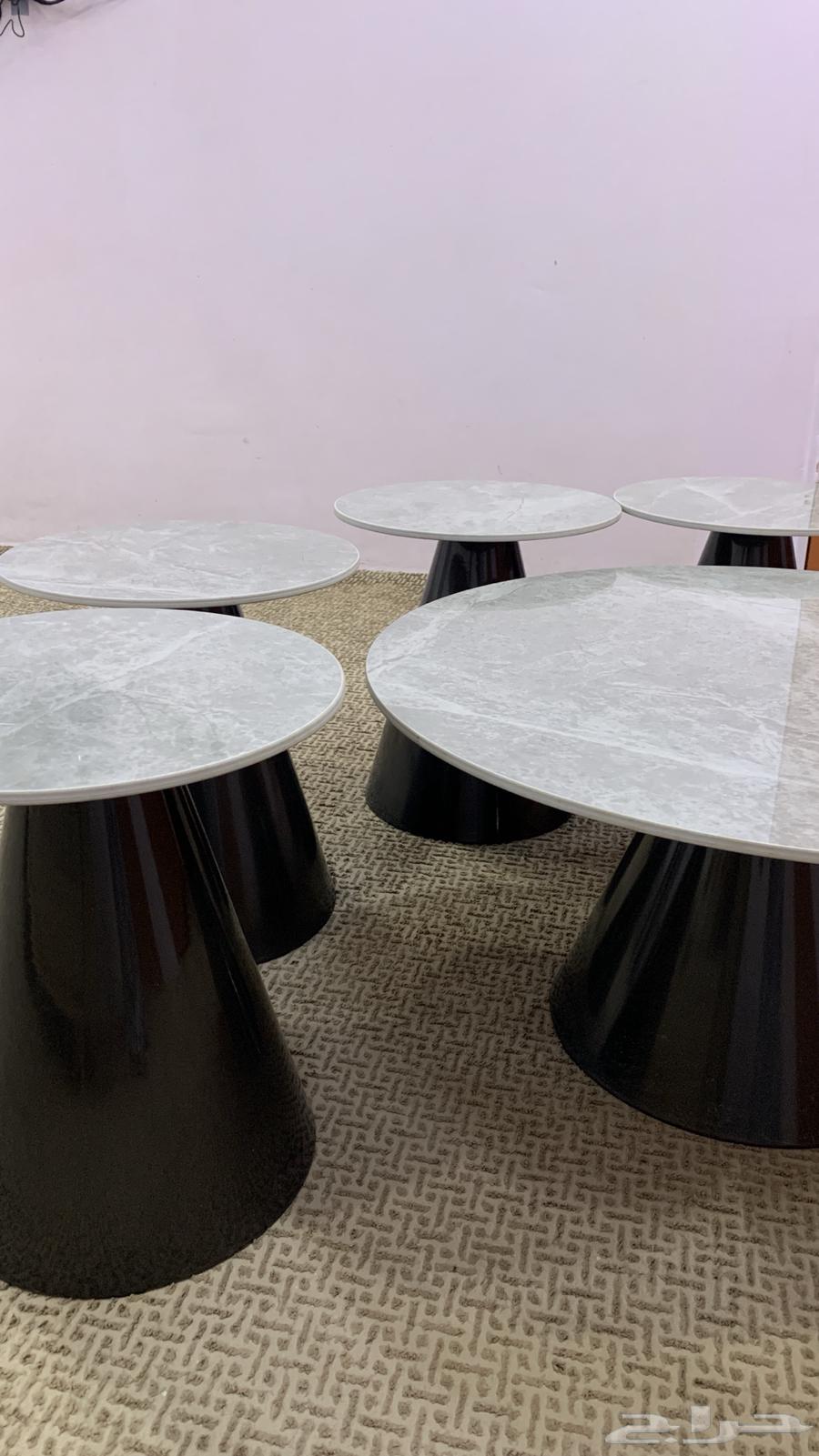 طاوله و4 خدمه رخام طبيعي جديده64459791008770111