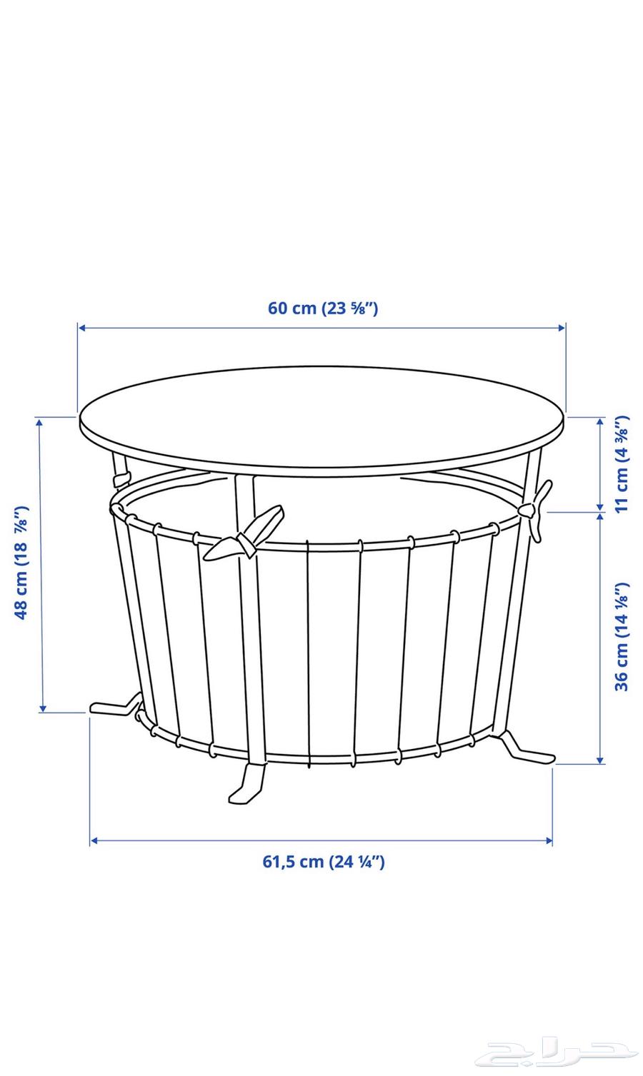 Round table with storage64463586616065114