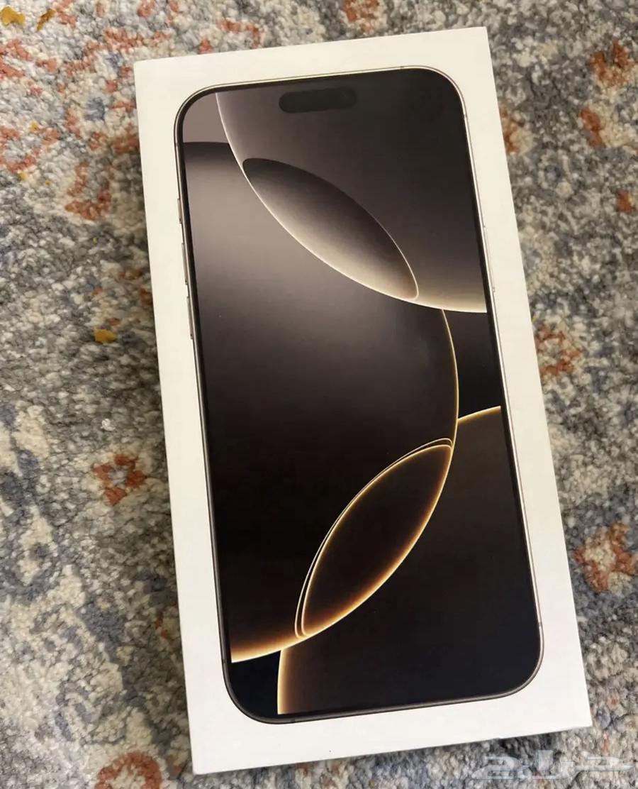 ايفون 16 برو ماكس للبيع جديد 512GB لونه تيتانيوم طبيعي64464252299777110