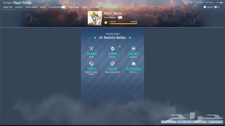 War Thunder account for sale (PC from the game launcher itself)64457943001859110