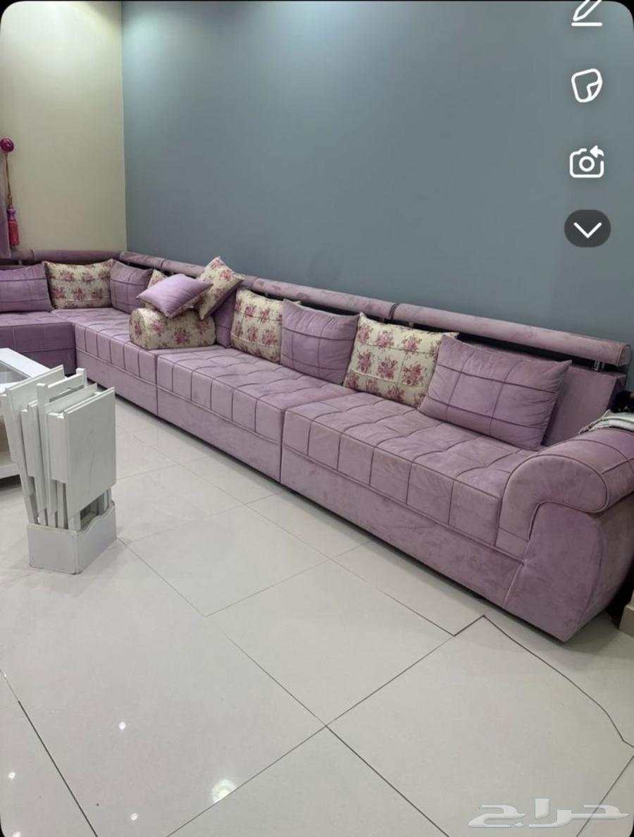 كنب للبيع 14 متر حرف L بس يبي تنضيف النقل عل المشتري64462541117826111