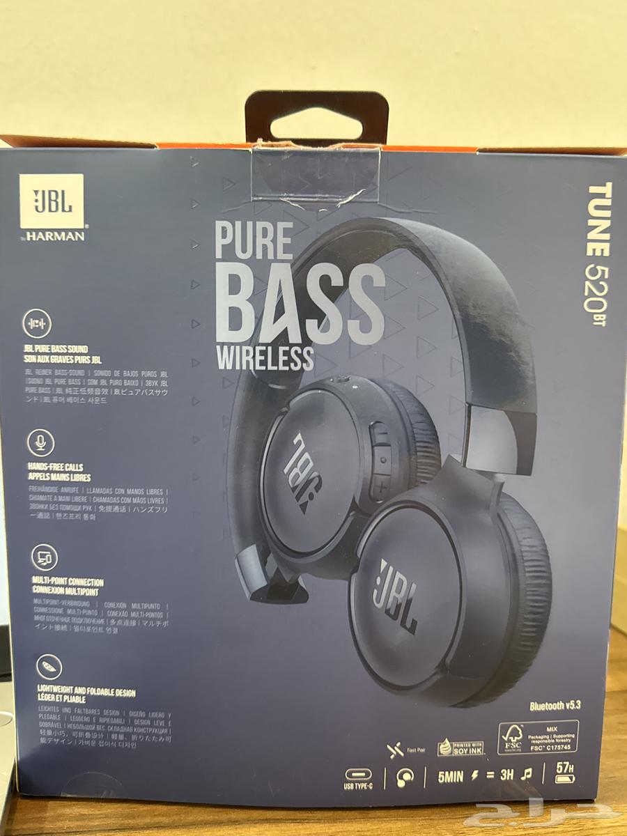 سماعة جي بي ال 520 لا سلكيه جديده اغراضها كامله بالكرتون64461214402050111