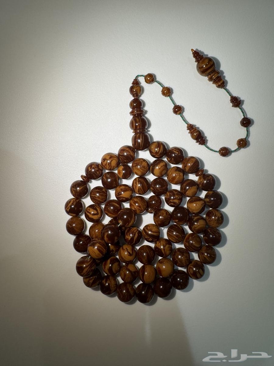 Cocoa Misbaha Old Cast Beads64459394469121110